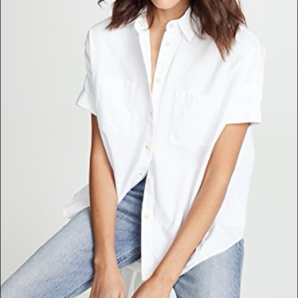 Madewell White Cotton Courier Shirt